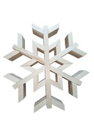 Ręcznie wykonana drewniana śnieżynka - 39 cm - dekoracja świąteczna