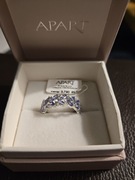 Pierścionek zloty z brylantami i tanzanitami firmy Apart, roz.14, pr.585 