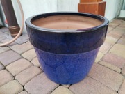 Niebieska donica-oblewana