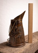 Dzbanek miedziany relief rustykalny vintage 