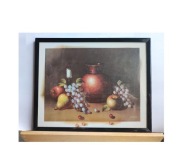 obraz rama wystrój wnętrza martwa natura owoce wazon świeca