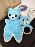 Komforter misiaczek i grzechotka 