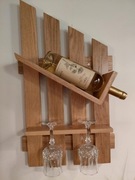 Sprzedam oryginalny dębowy wieszak na wino 