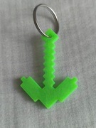 Brelok Minecraft kilof fluorescencyjny 