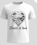 Koszulka Szachy - Idealny prezent dla szachisty - Chess is love