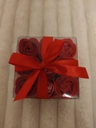 Róże płatki mydlane box na prezent