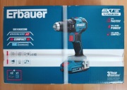 Wkrętarka Erbauer G2, 2akumulatory x 2 Ah 18 V, ładowarka