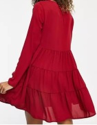 Nowa sukienka czerwona-bordowa Missguided, S, 36, 