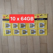 Micro SD 64GB U3 V30 marki Kodak 10 sztuk, nowe, oryginalne karty pamięci 