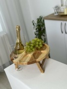 drewniane stoliki deserowe 