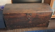  Duża Zabytkowa  Drewniana Skrzynia Posagowa 