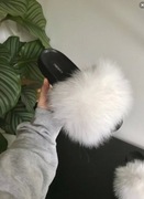 Klapki Karibu z naturalnym futrem lisa