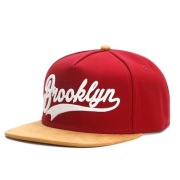 Czapka z daszkiem BROOKLYN snapback regulowana czerwona streetwear