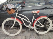 Rower miejski Cruiser PinUp Girl Gloria biały 