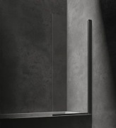 OMNIRES Parawan nawannowy jednoskrzydłowy, 70 cm XHE85BLTR czarny nowy