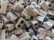 Pakiet 100szt lego cegiełki 1x2 szara 98283