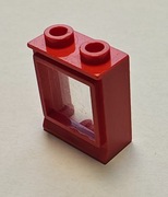 Lego 7026 okno z szybą 1x2x2 czerwony - 1 sztuka !