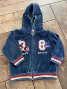 Bluza dresowa welurowa rozpinana z kapturem chłopięca rozmiar 86