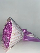 Bukiet RÓŻA.19szt.ze wstążki satynowej.ręcznie wykonane.Led podświetlenie.