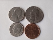 I/25 USA 1(2022) 5(1995) 10(1992) 25(1984) CENTS