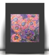 boho rysunek A4, kwiaty obrazek 21x30, maki plakat a4 grafika łąka