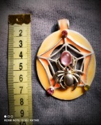 Duży naszyjnik z Pająkiem w stylu Eve Llyndorah