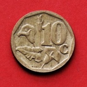 10 Centów    2004  r  -  Republika Południowej Afryki   