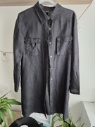 Piękna koszulowa sukienka 100% Len