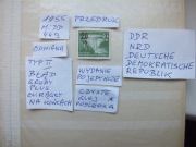 znaczki Mi 449 typ II BŁĄD przedruk NRD 1955r. Niemcy DDR czysty *