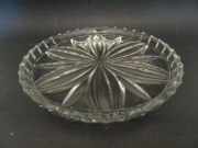 Szklana taca pod karafkę, Ząbkowice? szkło Prl, vintage, patera Prl