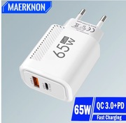 Ładowarka GaN 65W USB-C PD + QC 3.0 Szybkie ładowanie