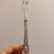 33 g! XIX wiek Widelec do ostryg srebro antyk Francja 