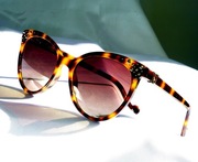 Okulary przeciwsłoneczne damskie LIU JO LJ703SR 218 bursztynowe kryształki