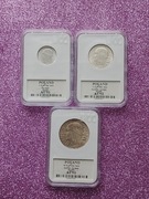 2 Zł 1933 5 Zł 1932 10 Zł 1932 GŁOWA KOBIETY AU 50 SREBRO 