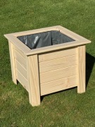 Donica drewniana z folią 60x60x52cm