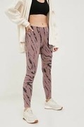 LEGGINSY ADIDAS FIOLETOWE WZORZYSTE 28/30 2XS