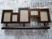 Stojąca ramka na 5 zdjęć (multiramka) ze szlachetnego drewna