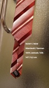 NOWY  Niemiecki męski krawat jedwabny, 100% Jedwab, Długość 147 cm