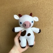 Pluszak krówka na szydełku