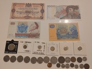 SZWECJA zestaw monet SREBRO i inne