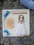 Podziękowanie dla chrzestnego na komunię aniołek podziękowania ramka