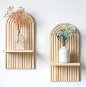 Nowoczesny regał ścienny w stylu boho, 2 sztuki Półki ścienne