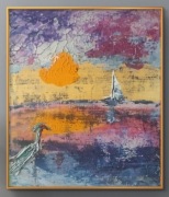 "Czekaniem i Tęsknotą" autorski obraz akrylowy z certyfikatem i sygn.