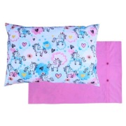 Poszewka 60x40 cm Jednorożce chmurki i serduszka  - Bawełna