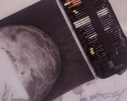 Szkic rysunek obraz księżyc 