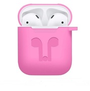 Airpods Apple 1 2 etui silikon różowe róż różowy