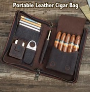 Skórzana Torba na Cygara | Etui Podróżne | Organizer na Akcesoria