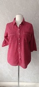 Różowa bawełniana koszula na guziki rękaw 3/4 rozmiar 44