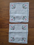 Serwetki na stół, haft