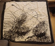 Cienka chusta z wzorem